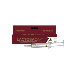 Lactobac Cat Plus Simbiótico 12ml | Microbiota Intestinal para Gatos | Organnact