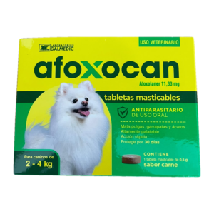 Afoxocan2-4kg | Antiparasitario Masticable para Perros | Pulgas y Garrapatas