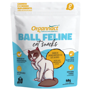 Organnact Ball Feline Cat Snacks 40g | Snack Funcional para Gatos