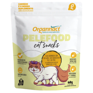 Organnact Pelefood Cat Snacks 40g | Snack para Piel y Pelaje de Gatos con Zinc y Biotina
