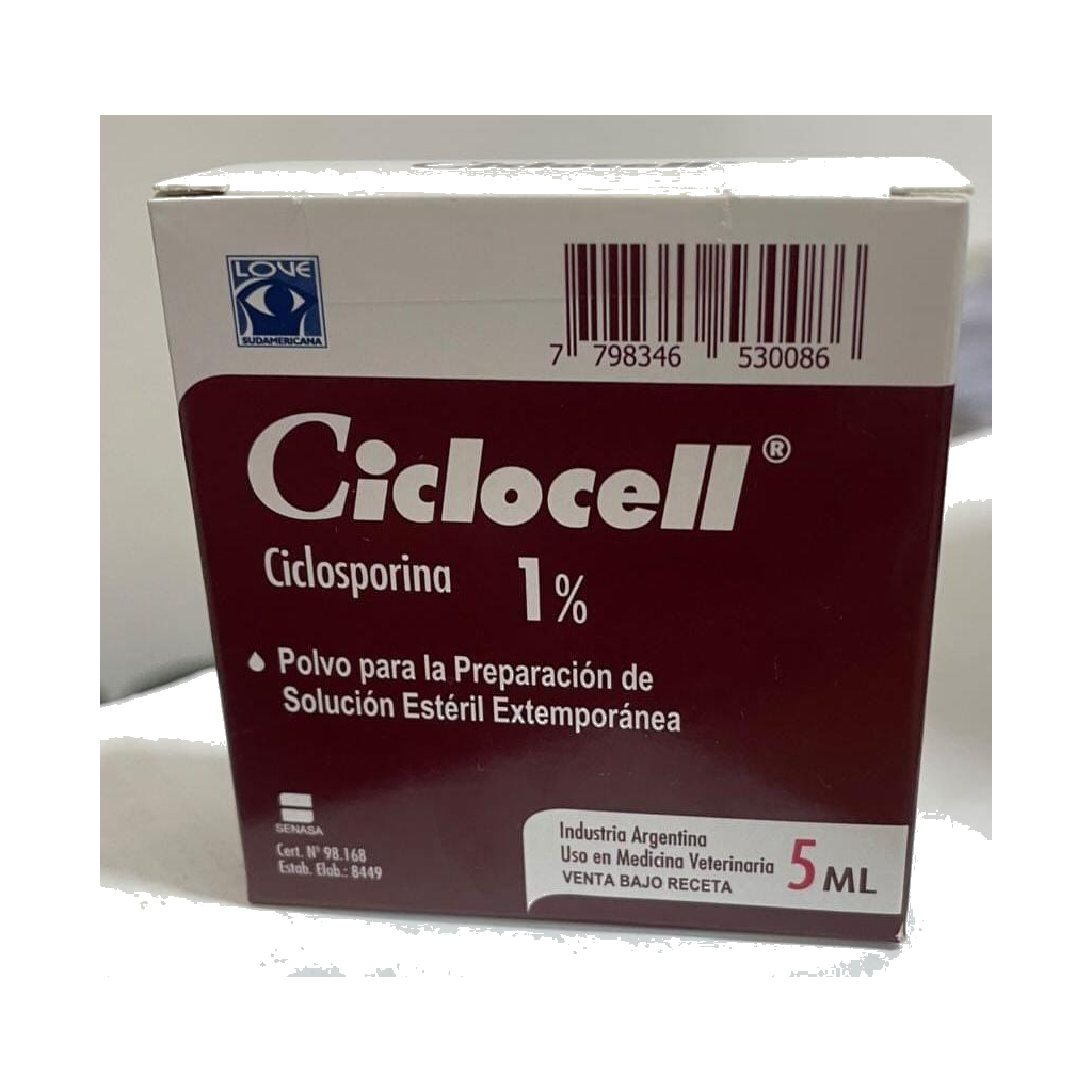 Ciclocell Ciclosporina A 1% — Gotas Oftálmicas para Perros