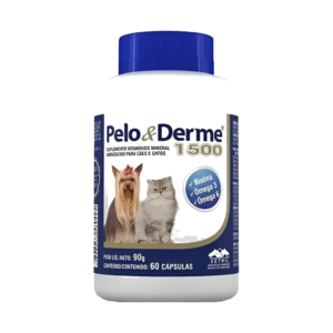 Pelo & Derme 1500 60 Cápsulas — Suplemento Pelo y Piel  para Perros y Gatos | Vetnil