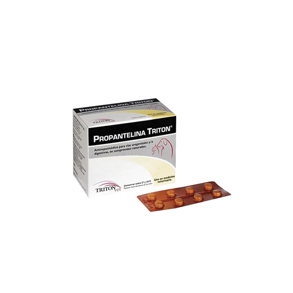 Propantelina 1 Blister * 8 Comprimidos — Antiespasmódico para Perros y Gatos | Tritón