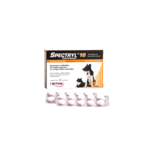 Spectryl 1Blister  Comprimidos x10 — Antibiótico de Amplio Espectro para Perros y Gatos | Tritón