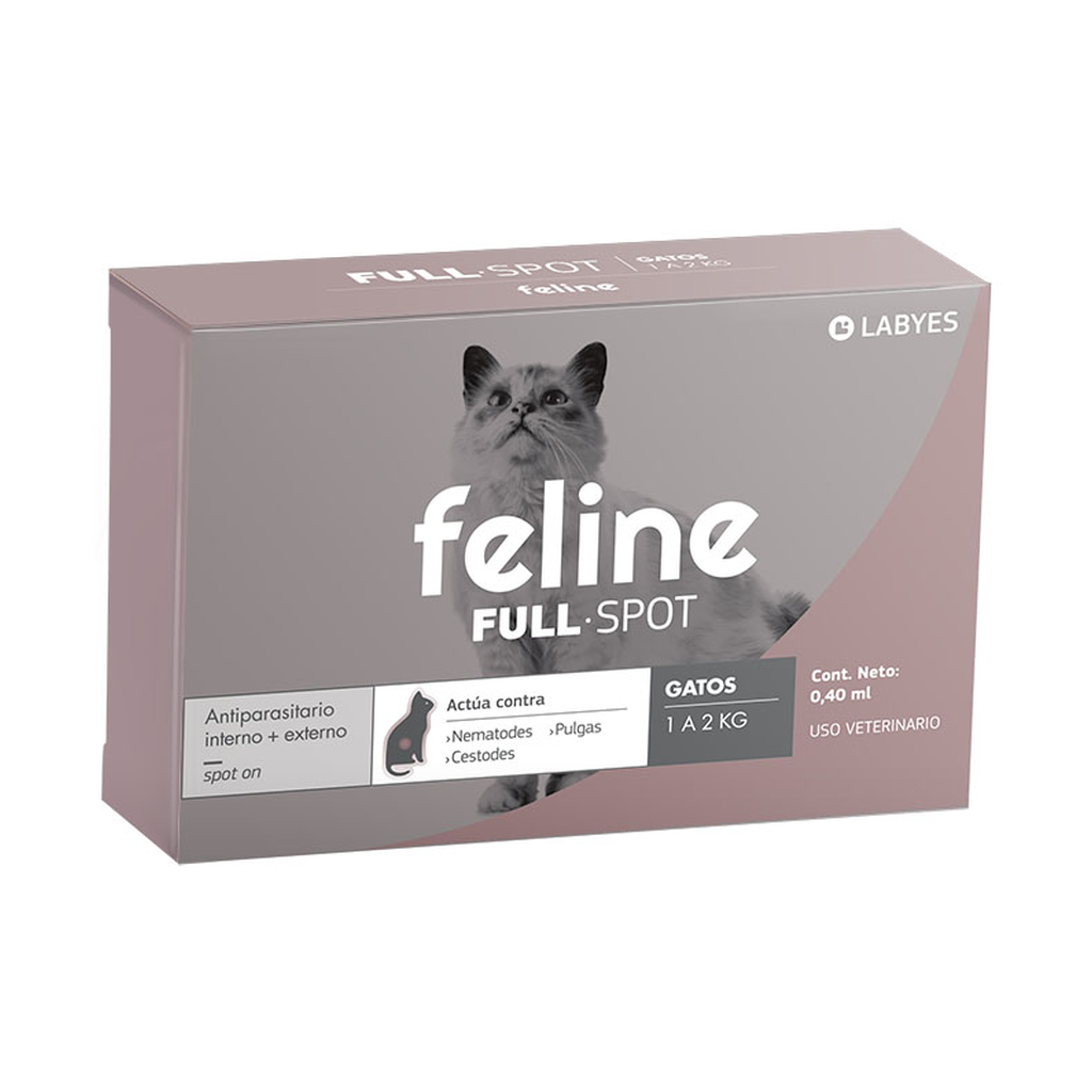 Feline Full Spot Gatos 1 a 2kg – Antiparasitario Labyes