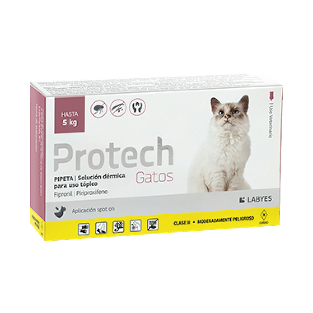 Protech Gatos Hasta 5kg – Antiparasitario Externo Labyes