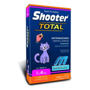 Shooter Total Spot On Gatos — Antiparasitario Interno y Externo para Gatos de 1 a 4kg
