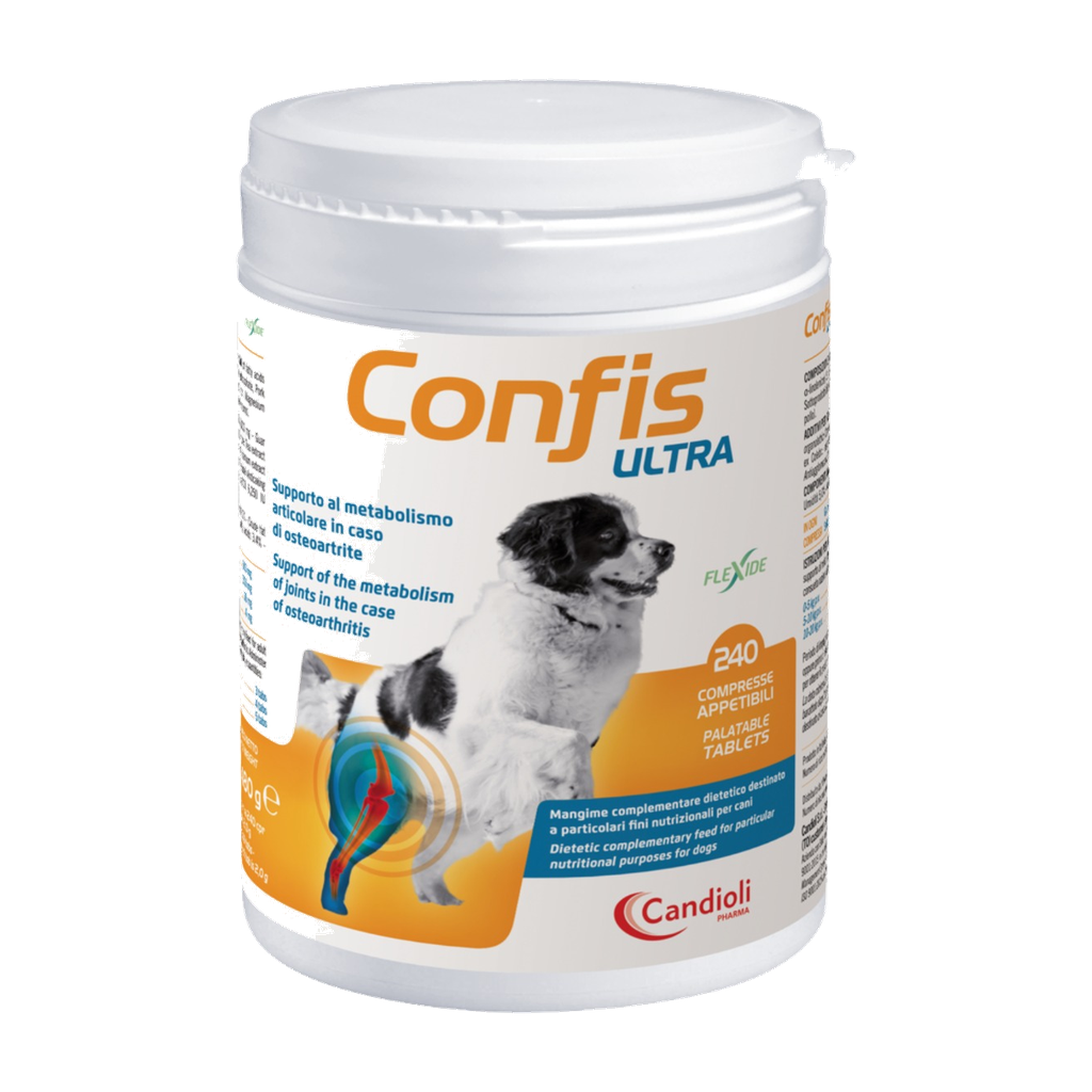 Confis Ultra Candioli * 240 comp — Soporte del Metabolismo Articular para Perros con Osteoartritis