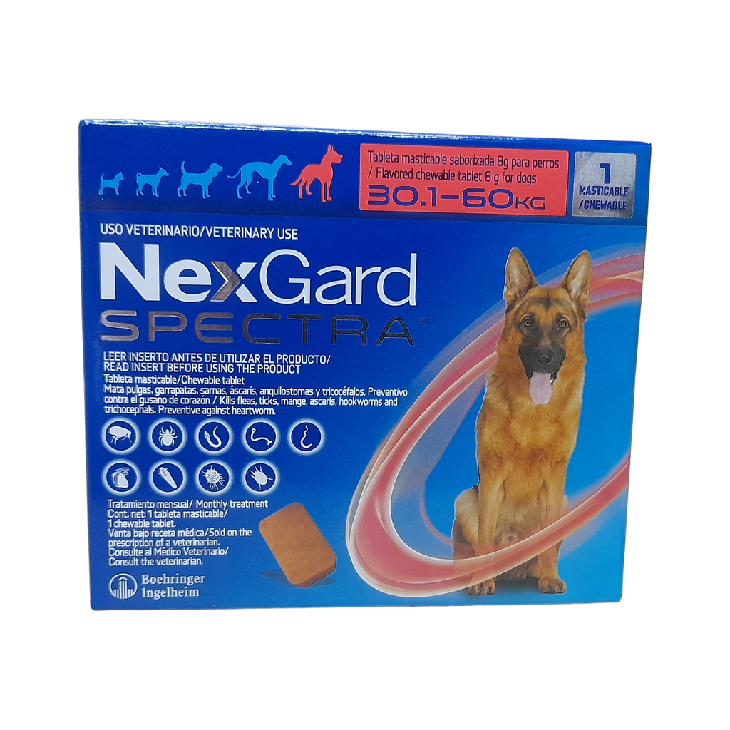 NexGard Spectra para Perros 30,1-60kg — Antiparasitario Interno y Externo