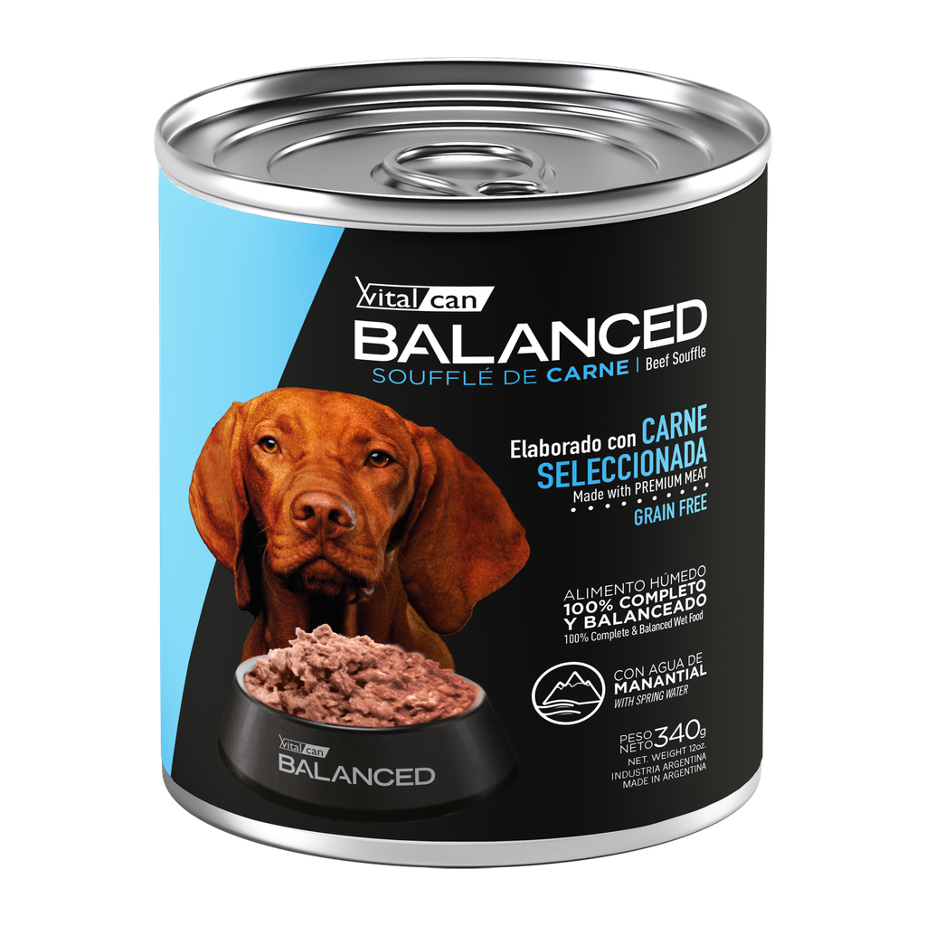 Vitalcan Balanced Soufflé Perro Adulto Carne 340 g