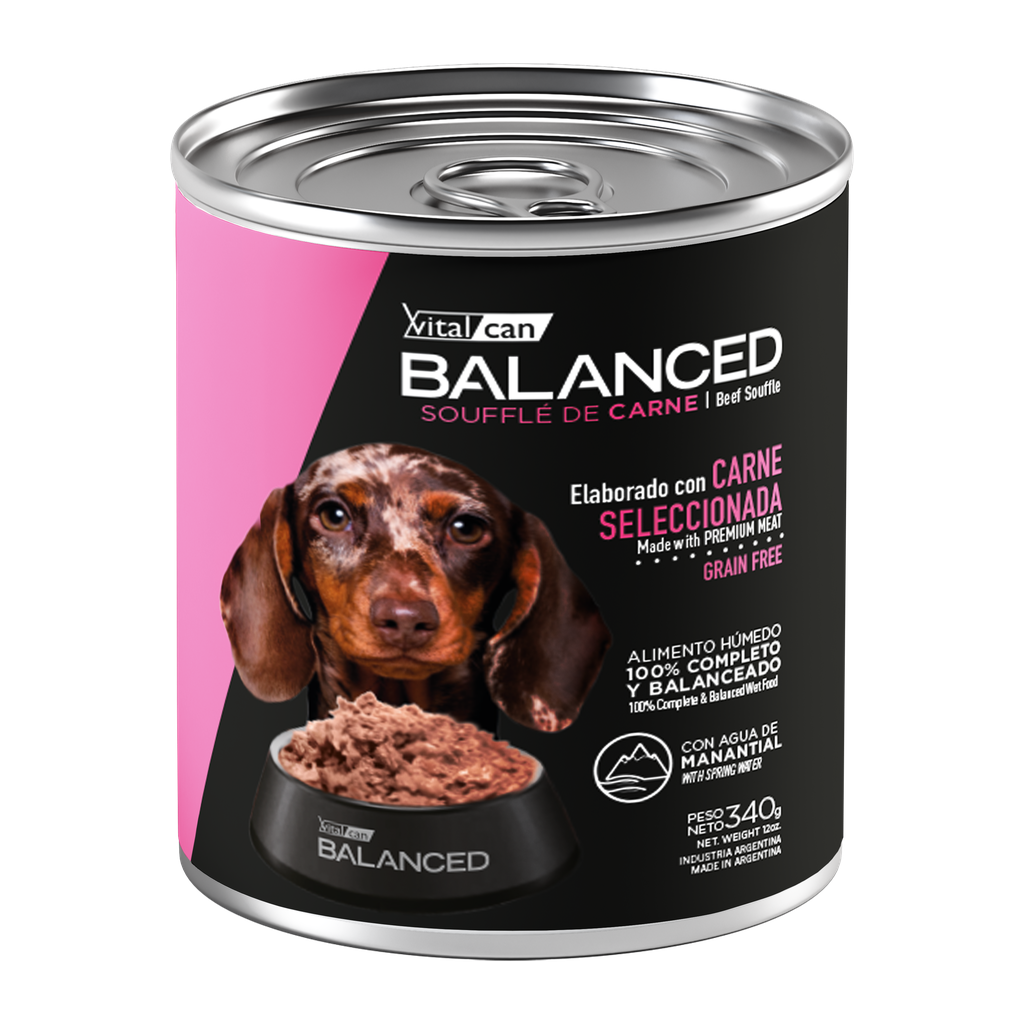 Vitalcan Soufflé Cachorro Carne 340 g