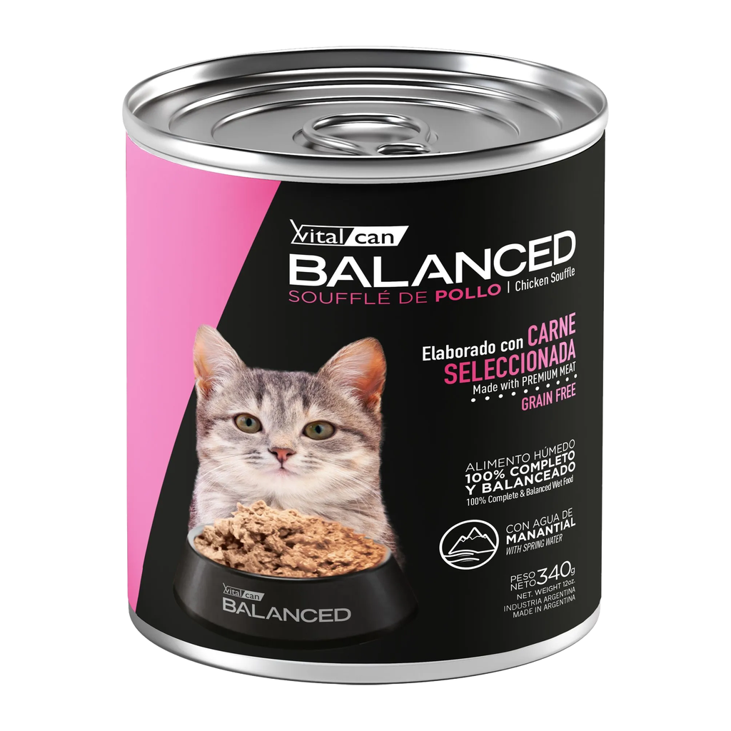 Vitalcan Balanced Soufflé Gato Cachorro Pollo 340 g