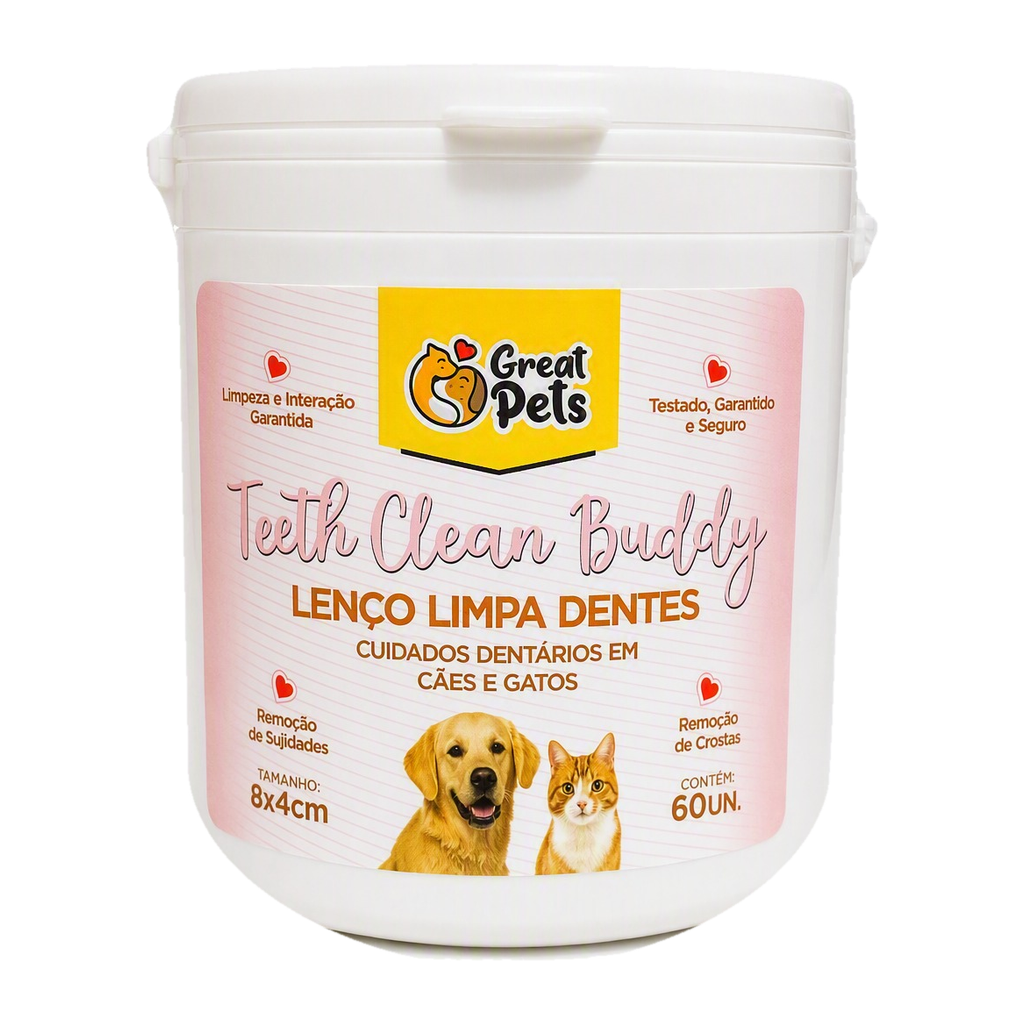 Paños Limpia Dientes para Perros y Gatos Great Pets 60 u.